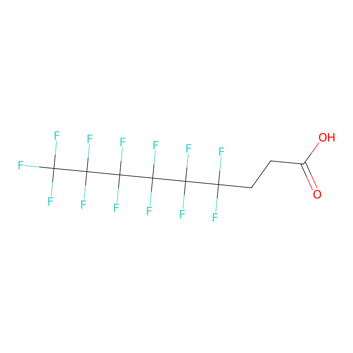 2H,2H,3H,3H-Perfluorononanoic acid molecular structure, CAS 27854-30-4