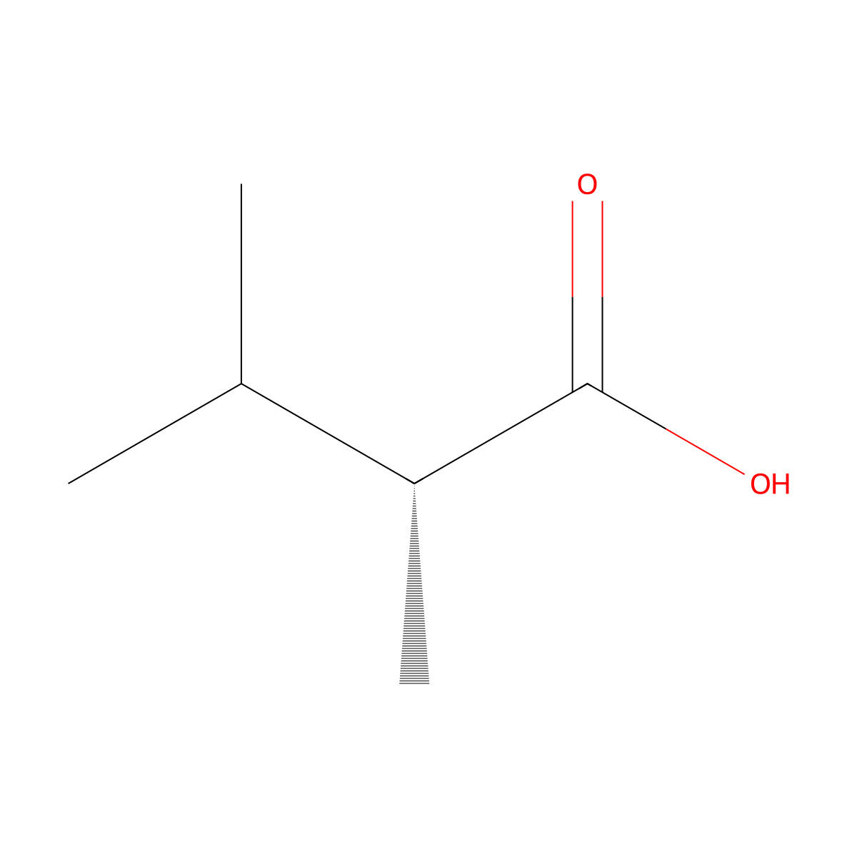 (2R)-2,3-dimethylbutanoic acid molecular structure, CAS 27855-05-6