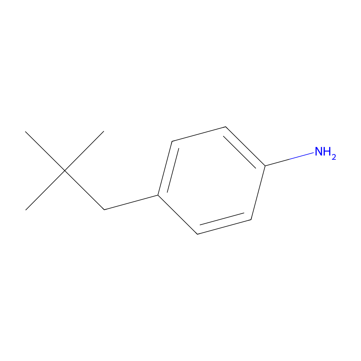4-(2,2-Dimethylpropyl)aniline molecular structure, CAS 27856-10-6
