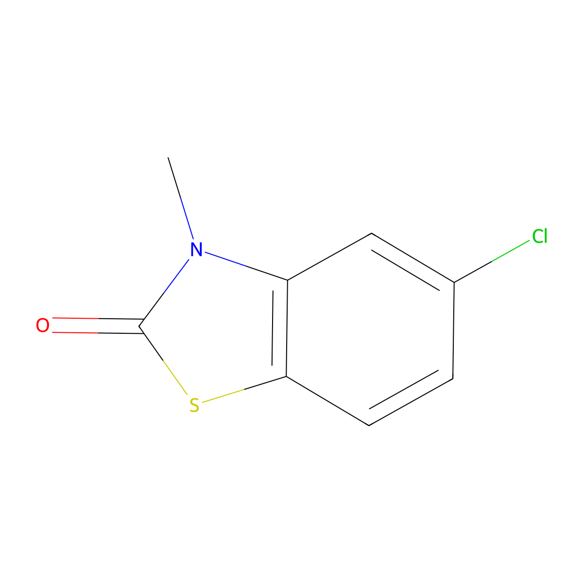 5-Chloro-3-methylbenzo[d]thiazol-2(3H)-one molecular structure, CAS 2786-28-9