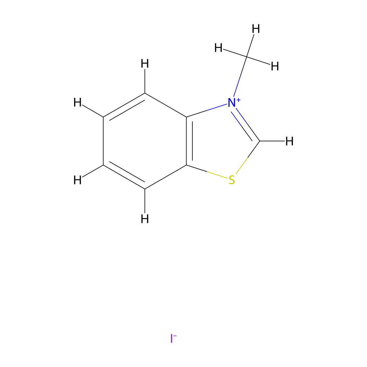 3-Methylbenzothiazolium Iodide molecular structure, CAS 2786-31-4
