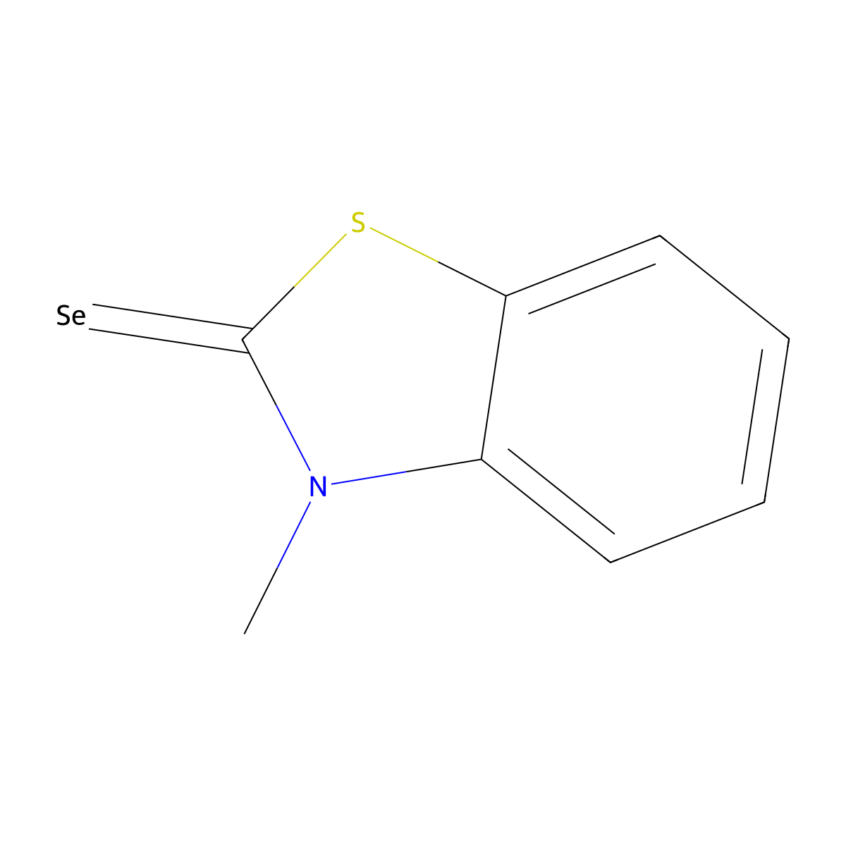 3-methylbenzothiazole-2(3H)-selone molecular structure, CAS 2786-43-8