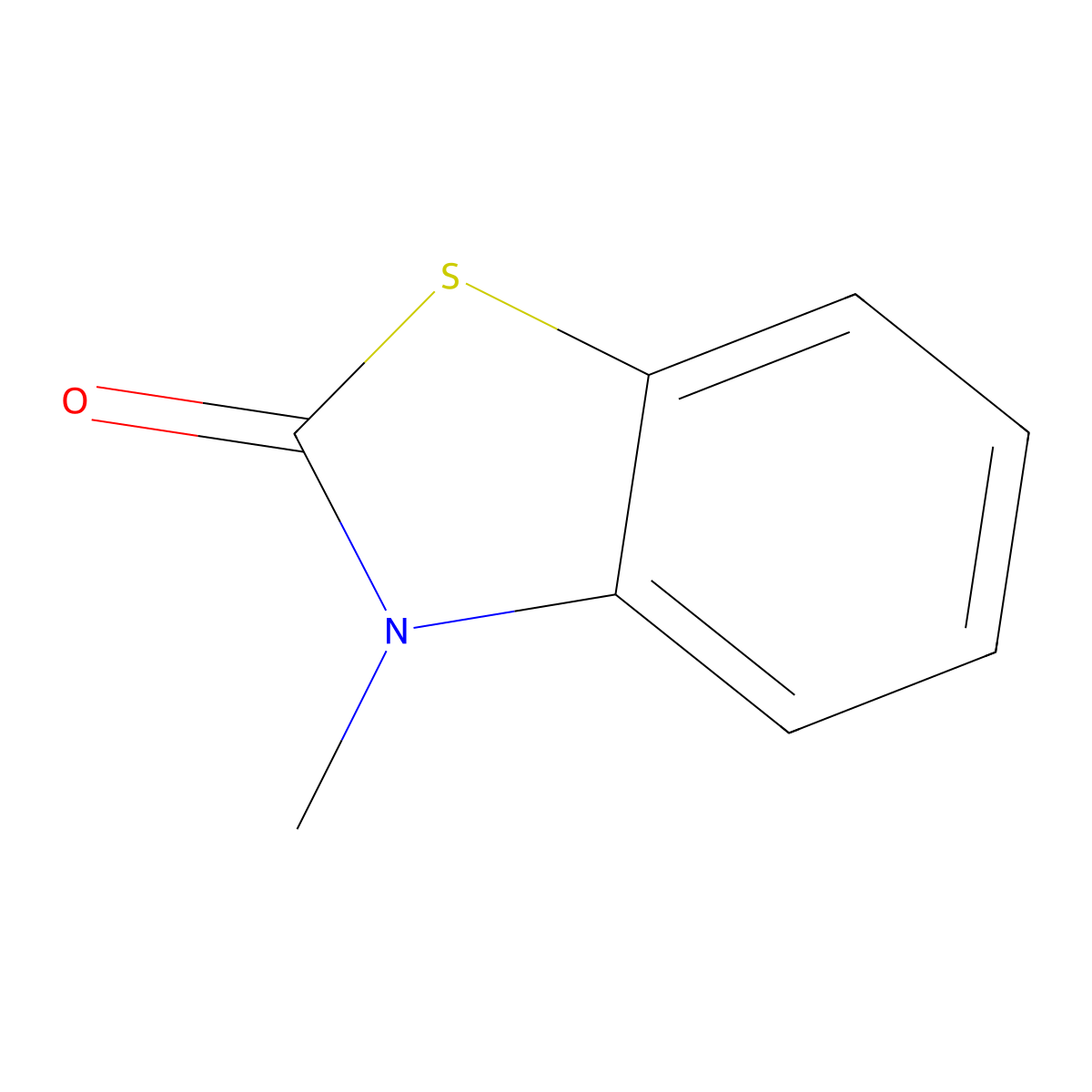 2(3H)-Benzothiazolone, 3-methyl- molecular structure, CAS 2786-62-1