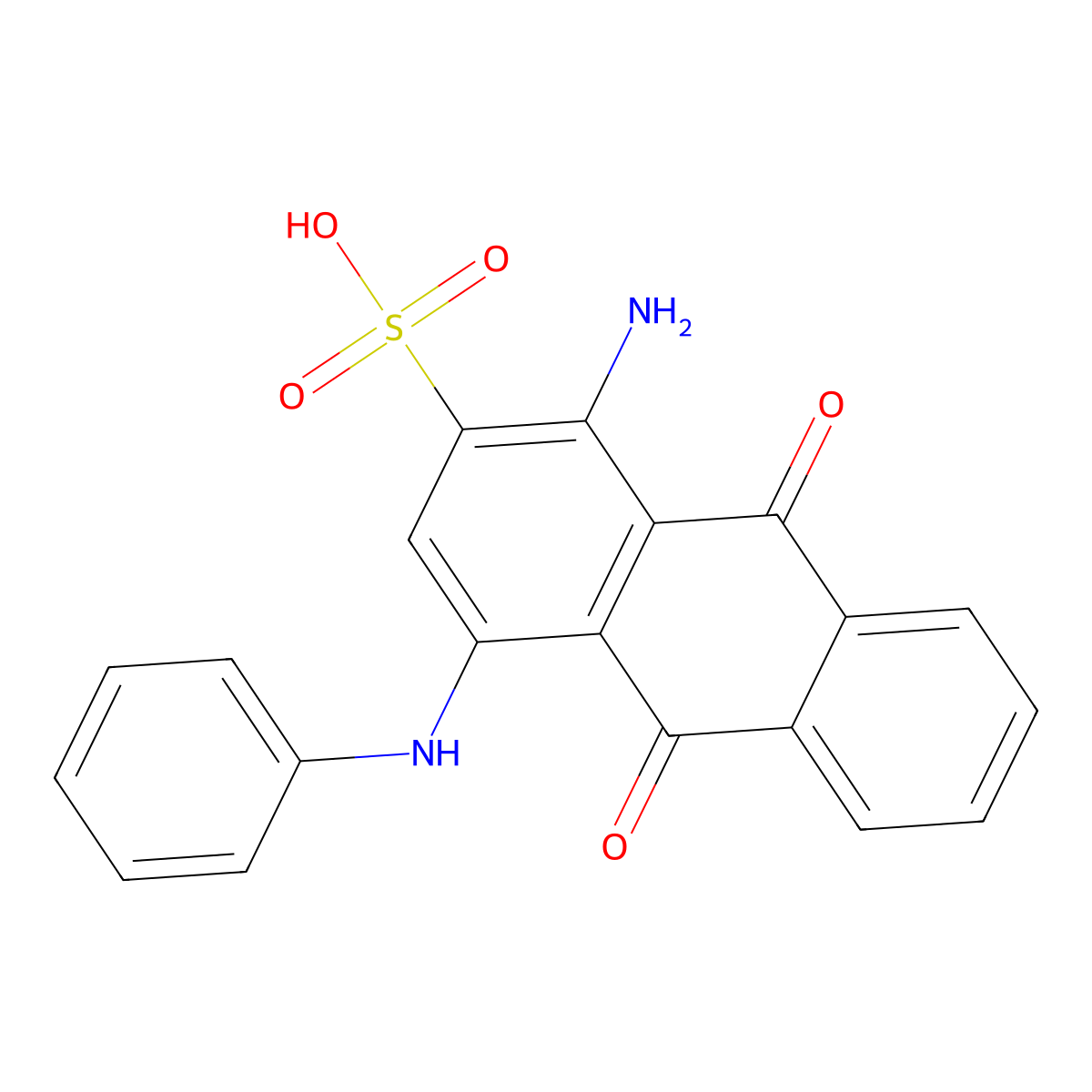1-Amino-9,10-dihydro-9,10-dioxo-4-(phenylamino)-2-anthracenesulfonic acid molecular structure, CAS 2786-71-2
