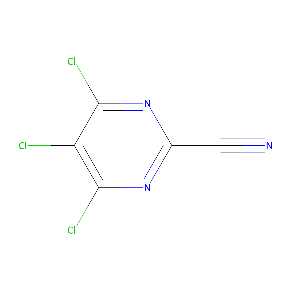 Trichloropyrimidine-2-carbonitrile molecular structure, CAS 278600-23-0