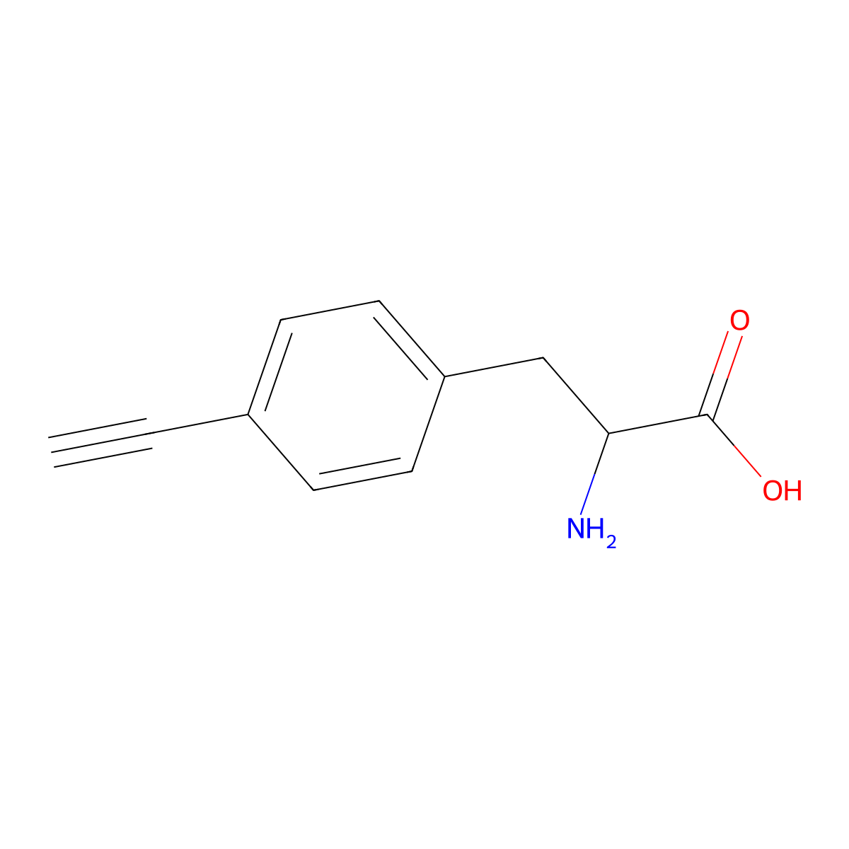 p-Ethynylphenylalanine molecular structure, CAS 278605-15-5