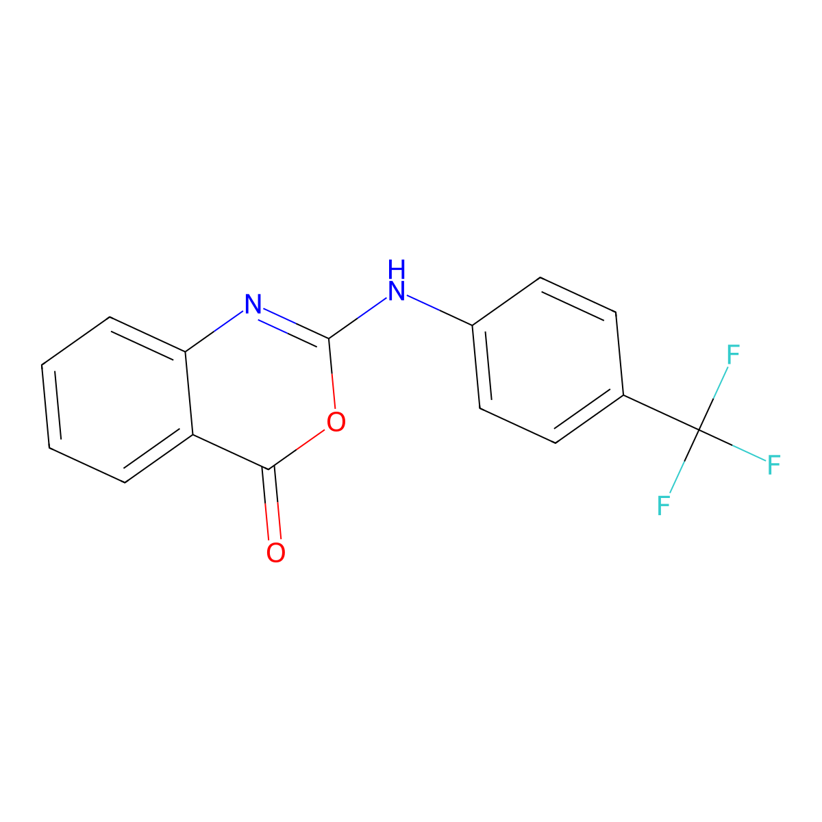 2-[4-(trifluoromethyl)anilino]-4H-3,1-benzoxazin-4-one molecular structure, CAS 278609-56-6