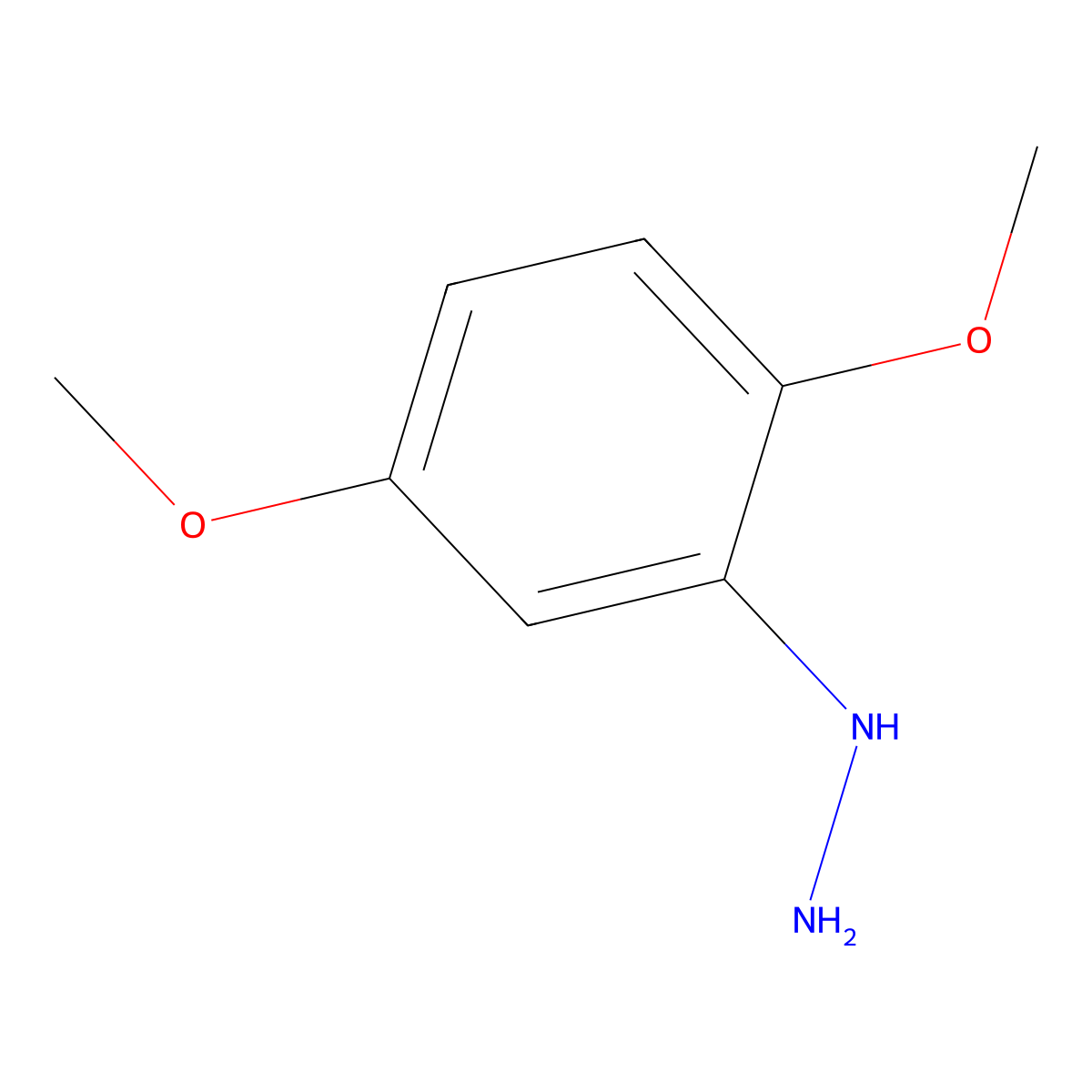 (2,5-Dimethoxyphenyl)hydrazine molecular structure, CAS 27861-53-6
