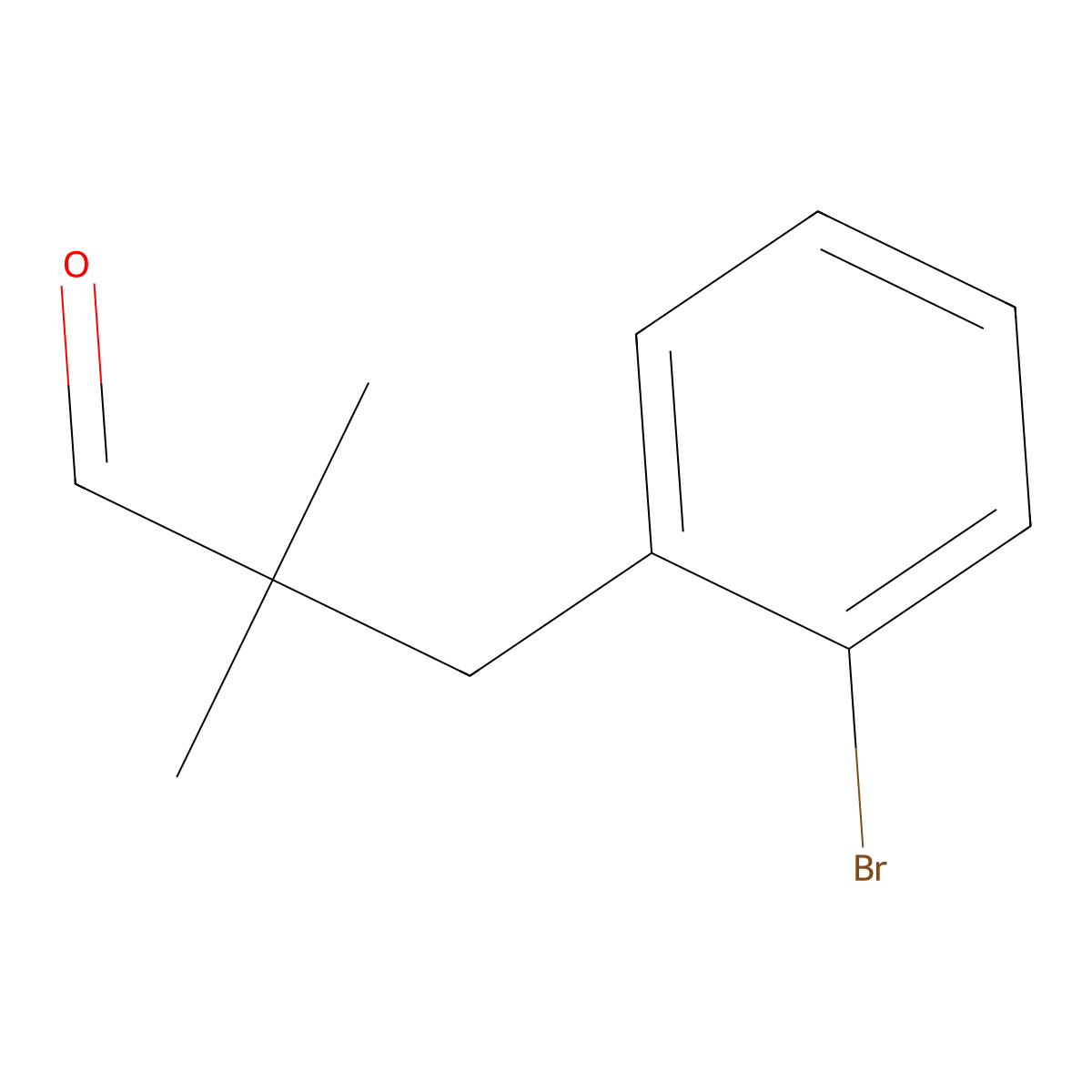 3-(2-Bromophenyl)-2,2-dimethylpropanal molecular structure, CAS 278615-08-0