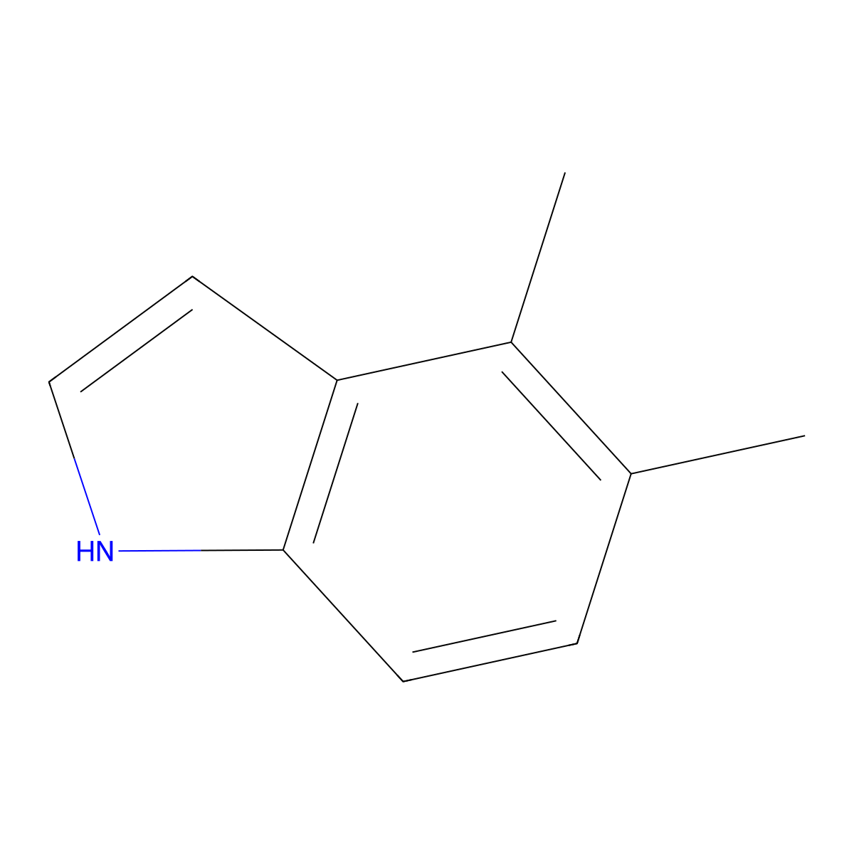 4,5-dimethyl-1H-indole molecular structure, CAS 27866-47-3