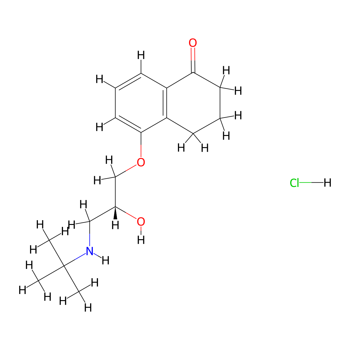 d-Bunolol Hydrochloride molecular structure, CAS 27867-05-6