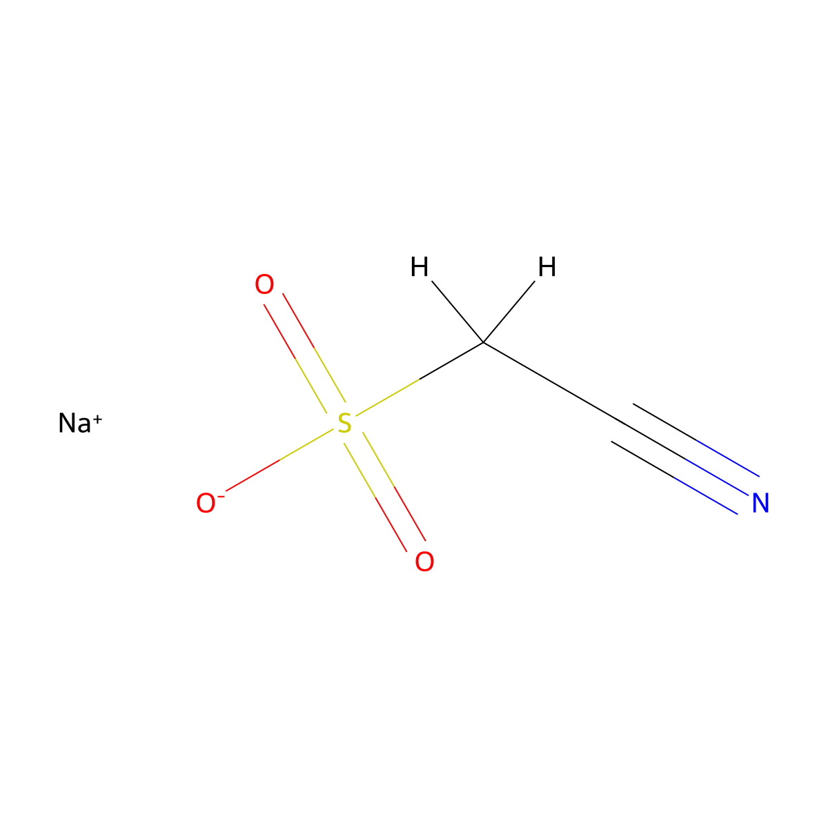 Sodium cyanomethanesulfonate molecular structure, CAS 27869-03-0