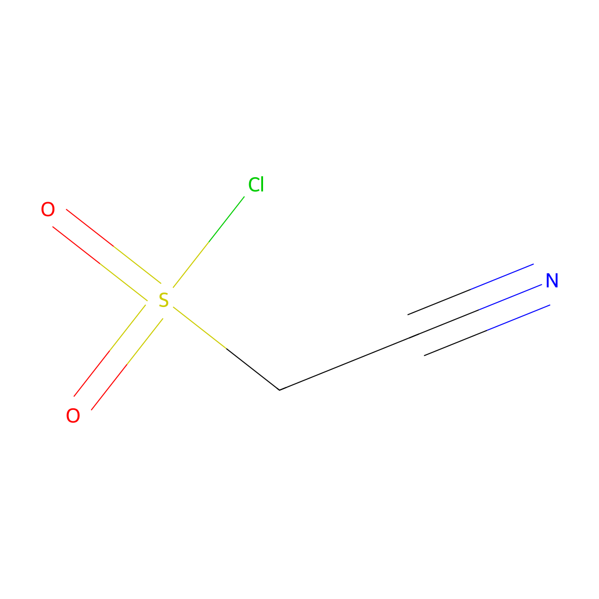 Cyanomethanesulfonyl chloride molecular structure, CAS 27869-04-1