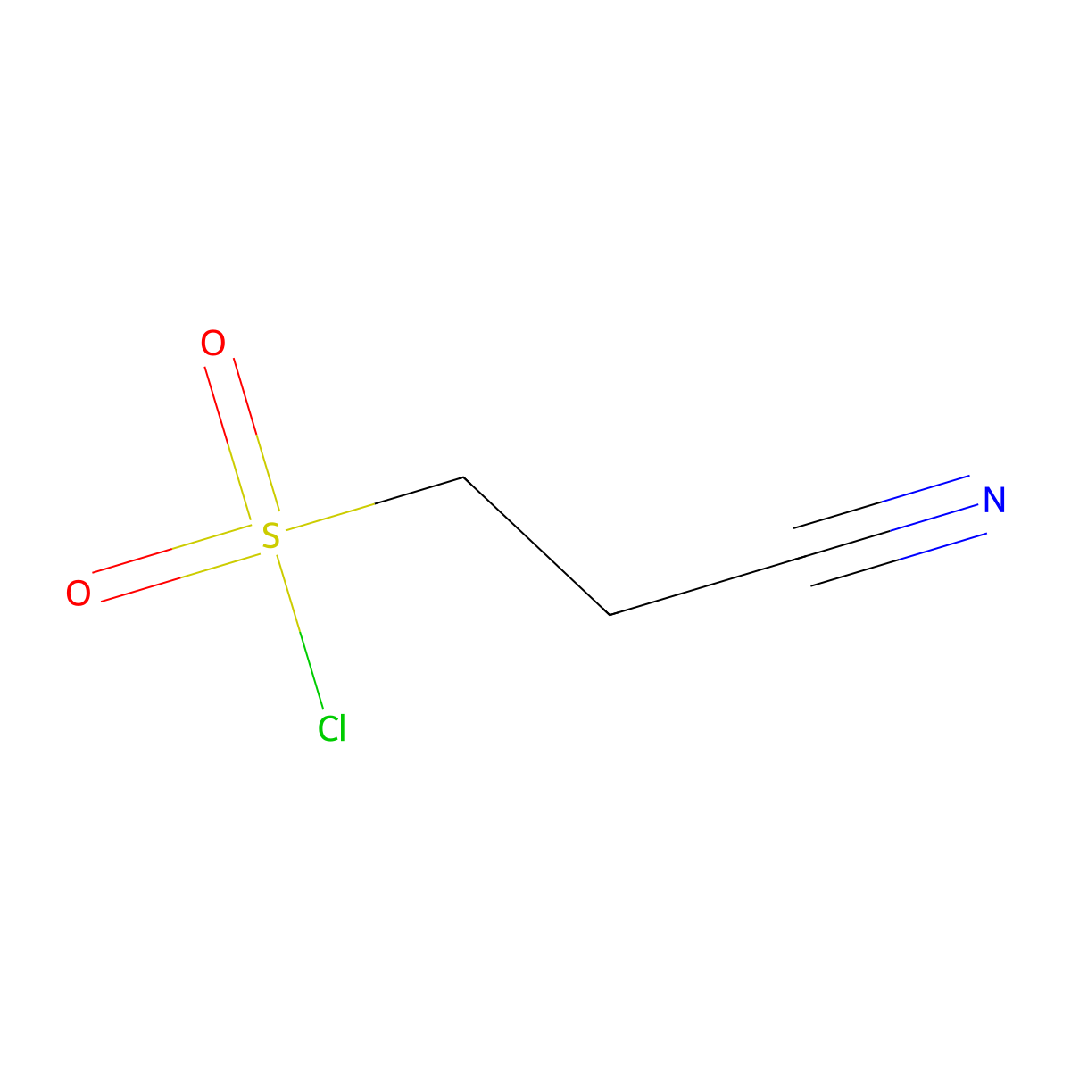 2-Cyanoethane-1-sulfonyl chloride molecular structure, CAS 27869-05-2