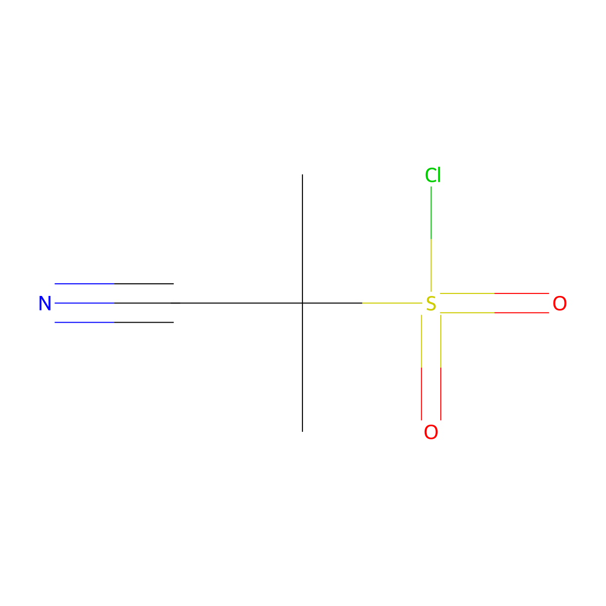 1-Cyano-1-methylethane-1-sulfonyl chloride molecular structure, CAS 27869-08-5