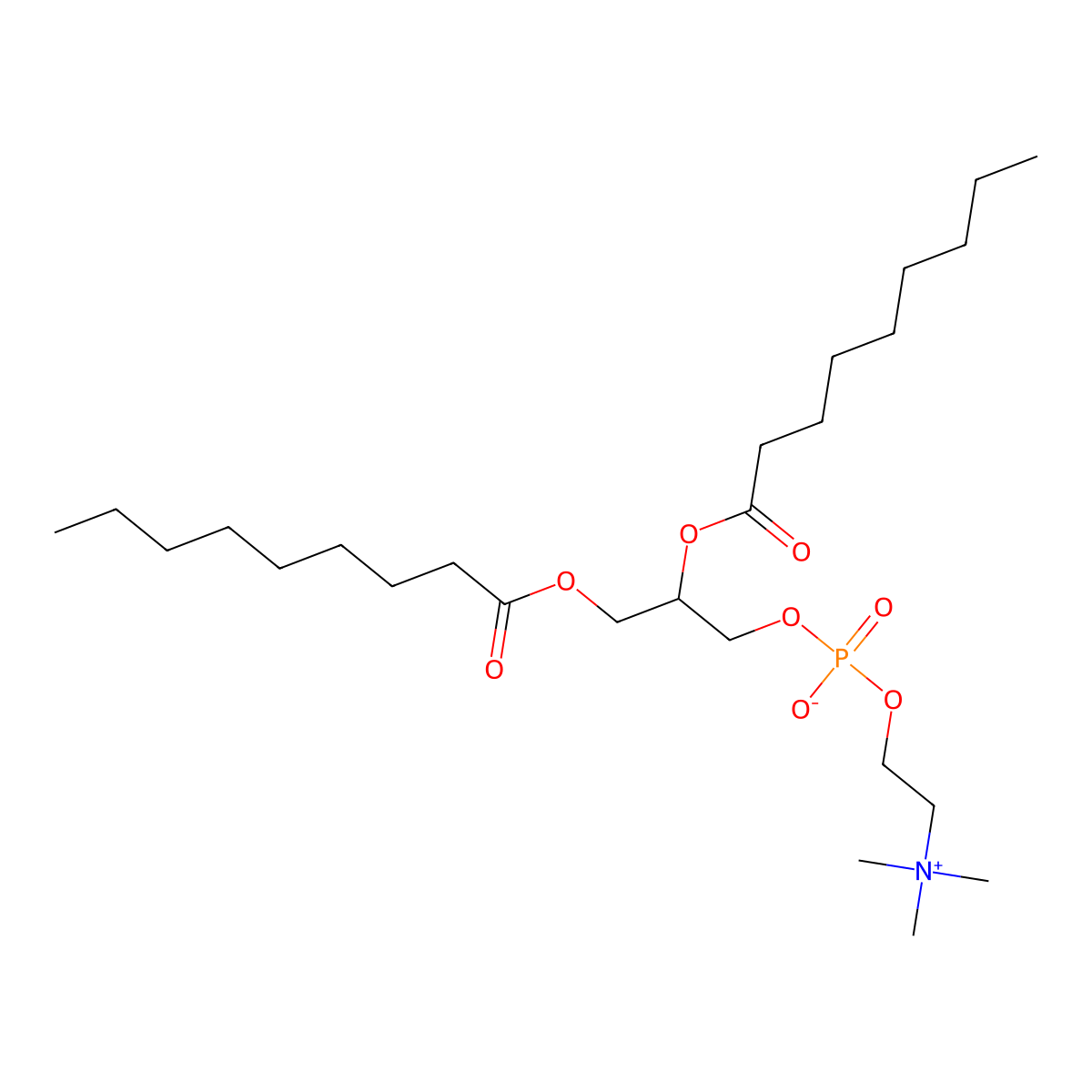 1,2-Dinonanoylphosphatidylcholine molecular structure, CAS 27869-45-0