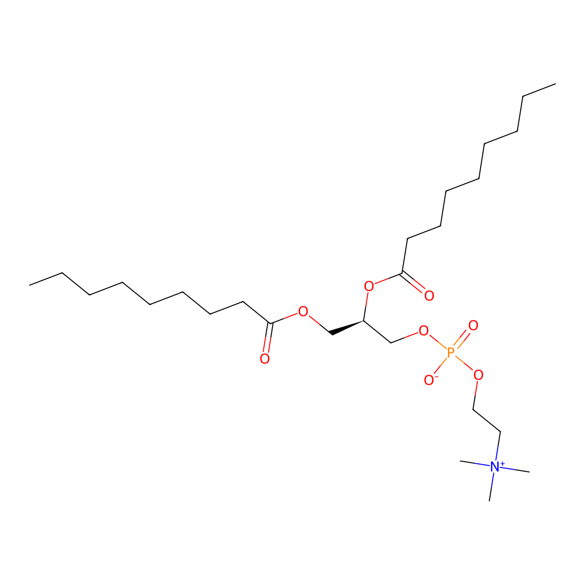 1,2-Dinonanoylphosphatidylcholine molecular structure, CAS 27869-45-0
