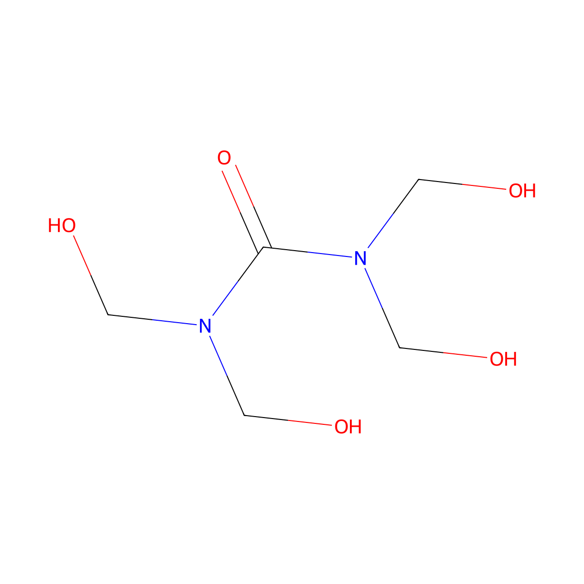 Urea, N,N,N',N'-tetrakis(hydroxymethyl)- molecular structure, CAS 2787-01-1