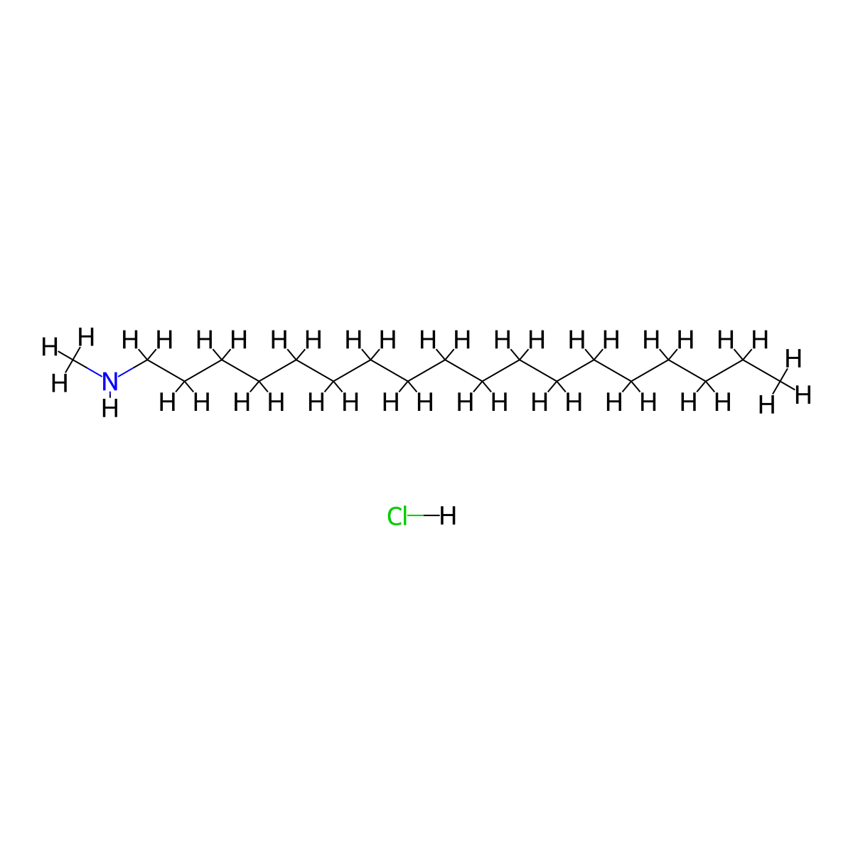Methyl-octadecyl-amine, hydrochloride molecular structure, CAS 2787-53-3