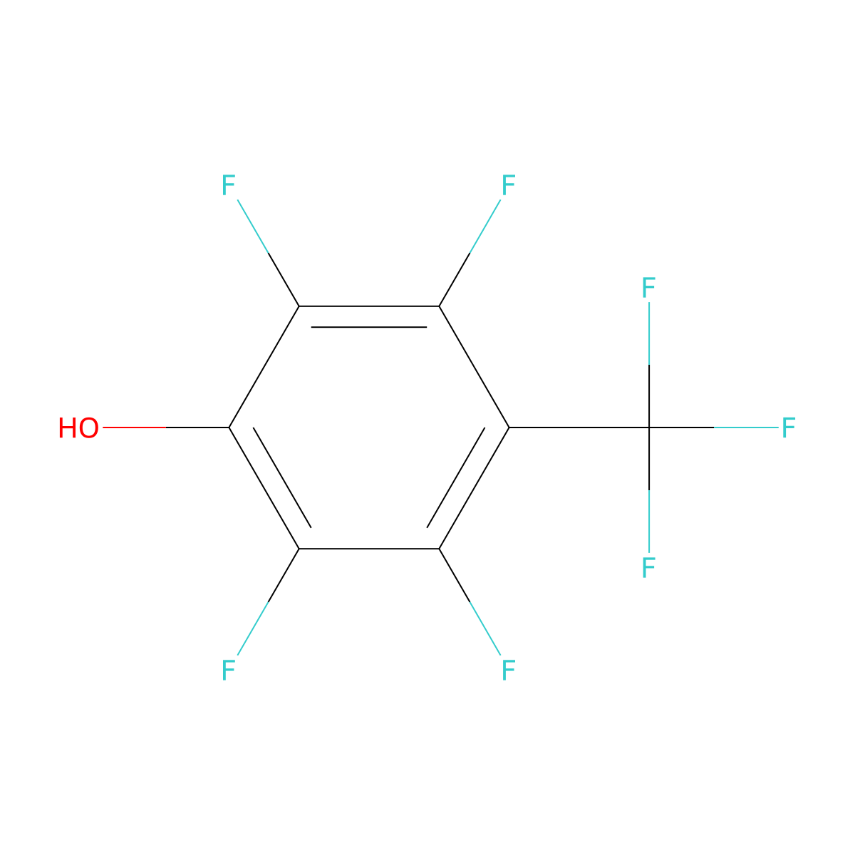 2,3,5,6-Tetrafluoro-4-(trifluoromethyl)phenol molecular structure, CAS 2787-79-3
