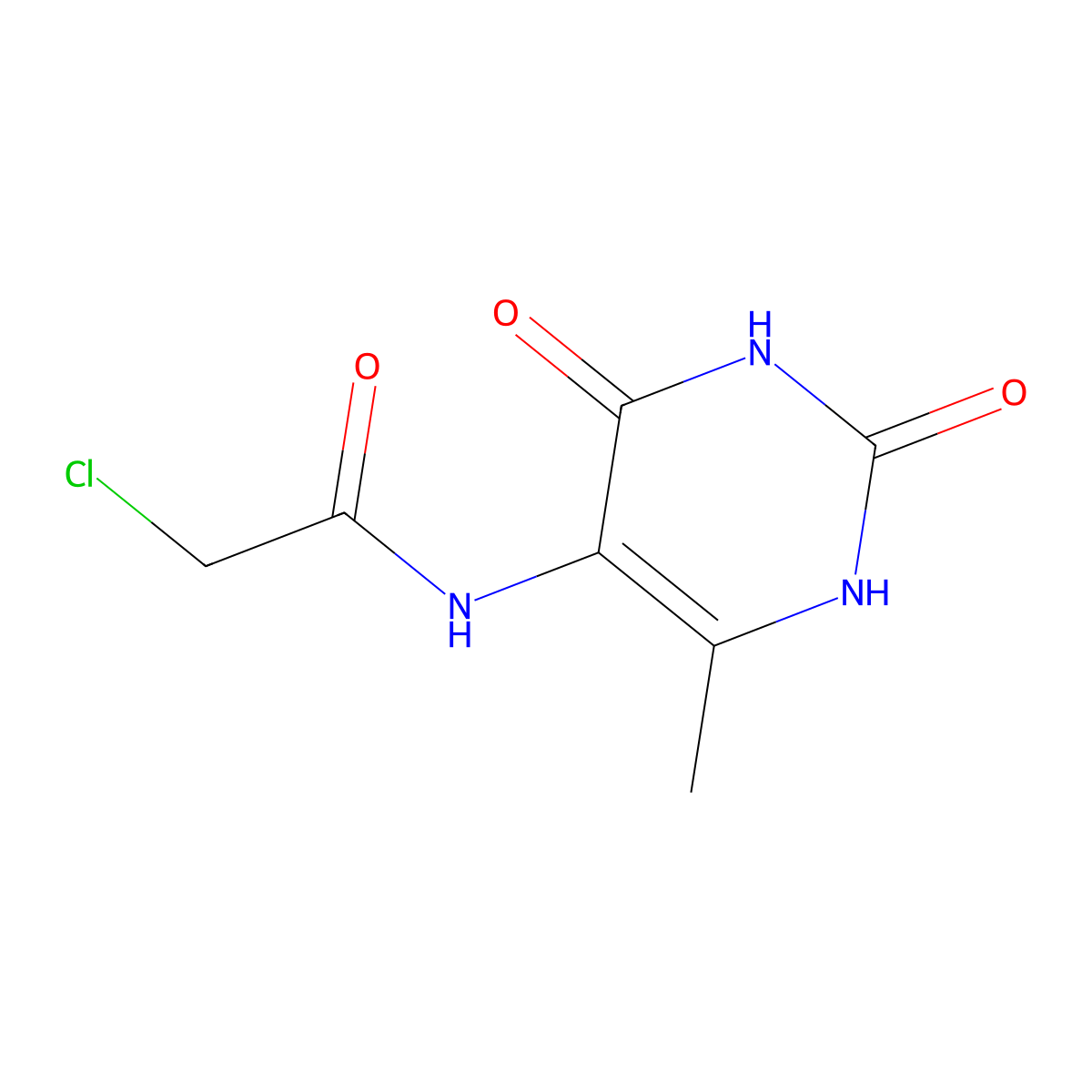 2-Chloro-n-(6-methyl-2,4-dioxo-1,2,3,4-tetrahydropyrimidin-5-yl)acetamide molecular structure, CAS 27870-38-8