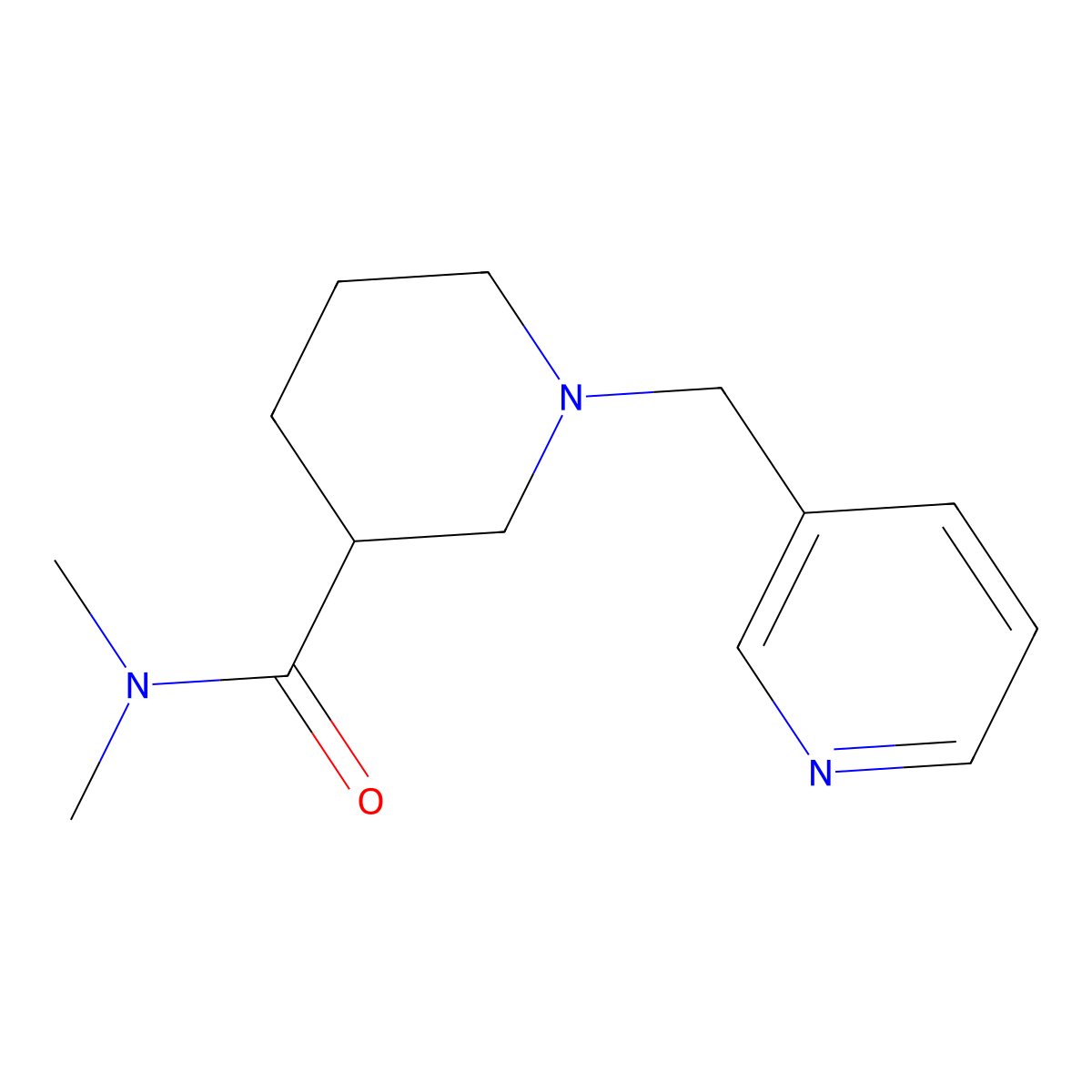 N,N-dimethyl-1-[(pyridin-3-yl)methyl]piperidine-3-carboxamide molecular structure, CAS 2787160-47-6