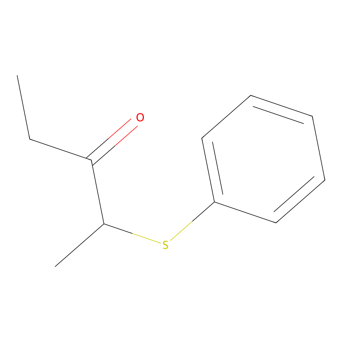 3-Pentanone, 2-(phenylthio)- molecular structure, CAS 27872-70-4