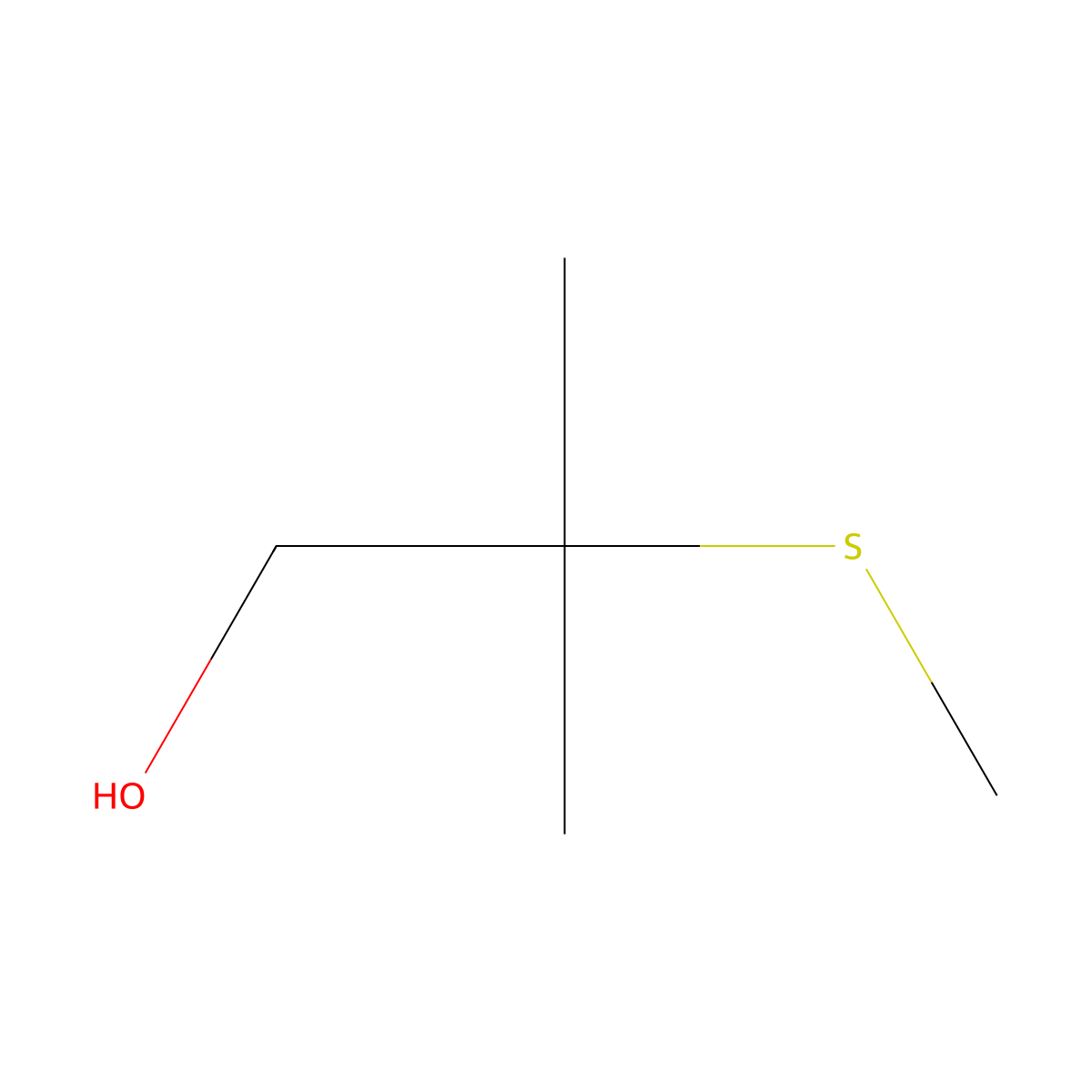 2-Methyl-2-(methylsulfanyl)propan-1-ol molecular structure, CAS 27874-69-7
