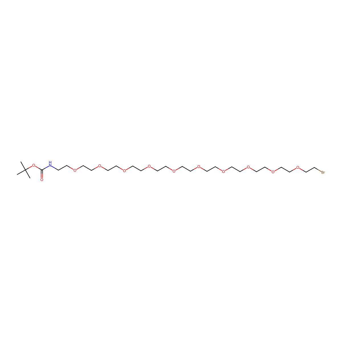 tert-Butyl (32-bromo-3,6,9,12,15,18,21,24,27,30-decaoxadotriacontyl)carbamate molecular structure, CAS 2787474-57-9