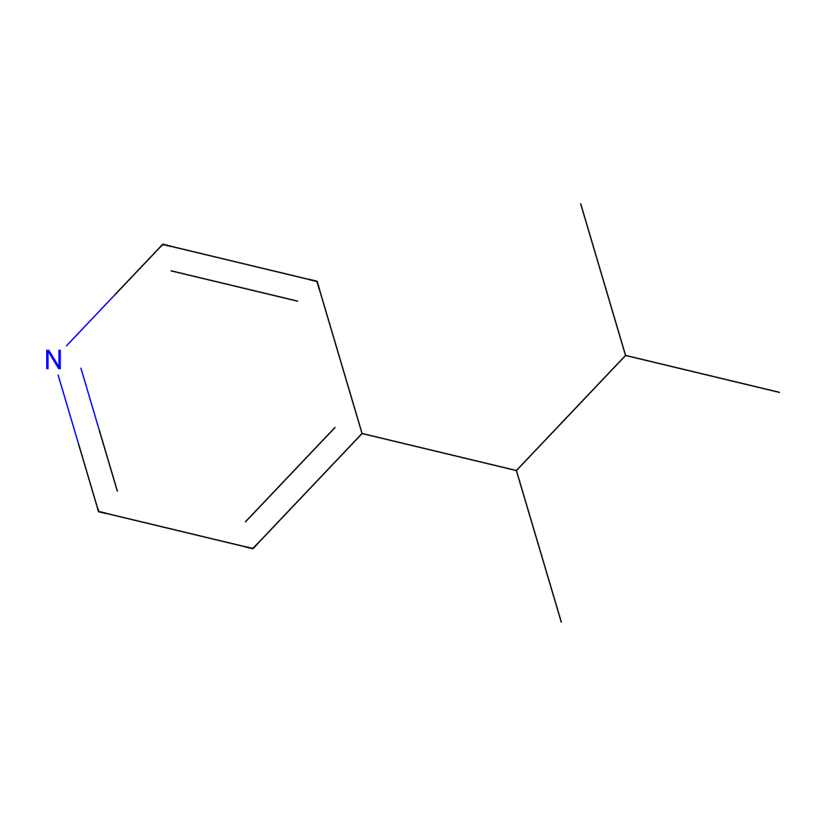 4-(1,2-Dimethyl-propyl)-pyridine molecular structure, CAS 27876-22-8