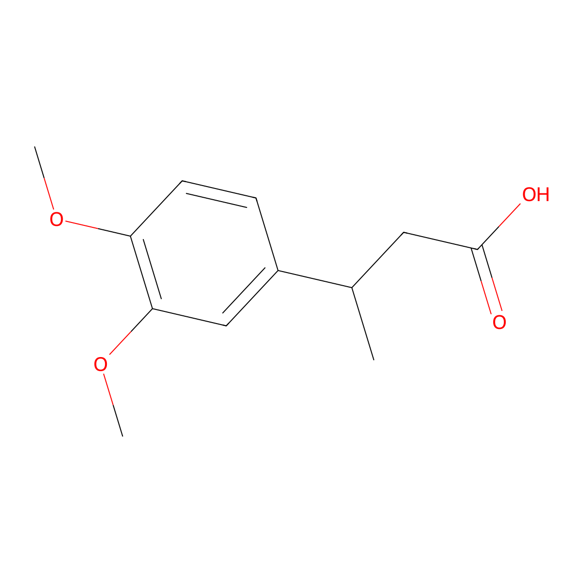 3-(3,4-Dimethoxyphenyl)butanoic acid molecular structure, CAS 27877-65-2