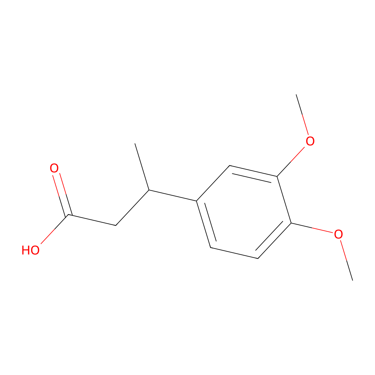 3-(3,4-Dimethoxyphenyl)butanoic acid molecular structure, CAS 27877-65-2