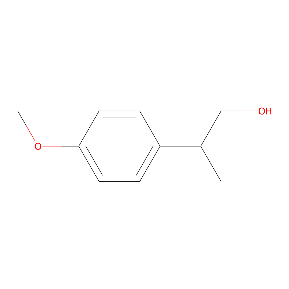 2-(4-Methoxyphenyl)propan-1-ol molecular structure, CAS 27877-68-5