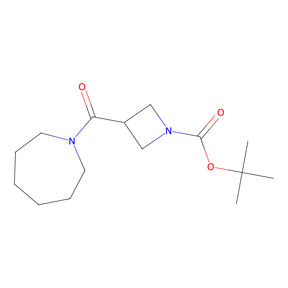 Tert-butyl 3-(azepane-1-carbonyl)azetidine-1-carboxylate molecular structure, CAS 2787705-72-8
