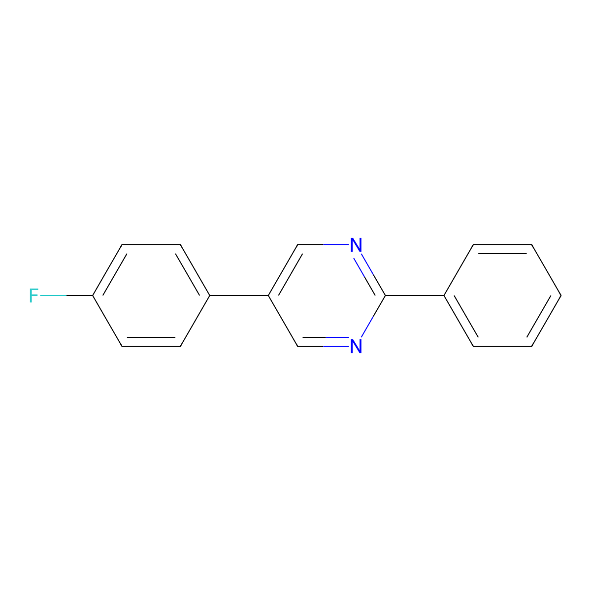 5-(4-Fluorophenyl)-2-phenylpyrimidine molecular structure, CAS 2787783-14-4