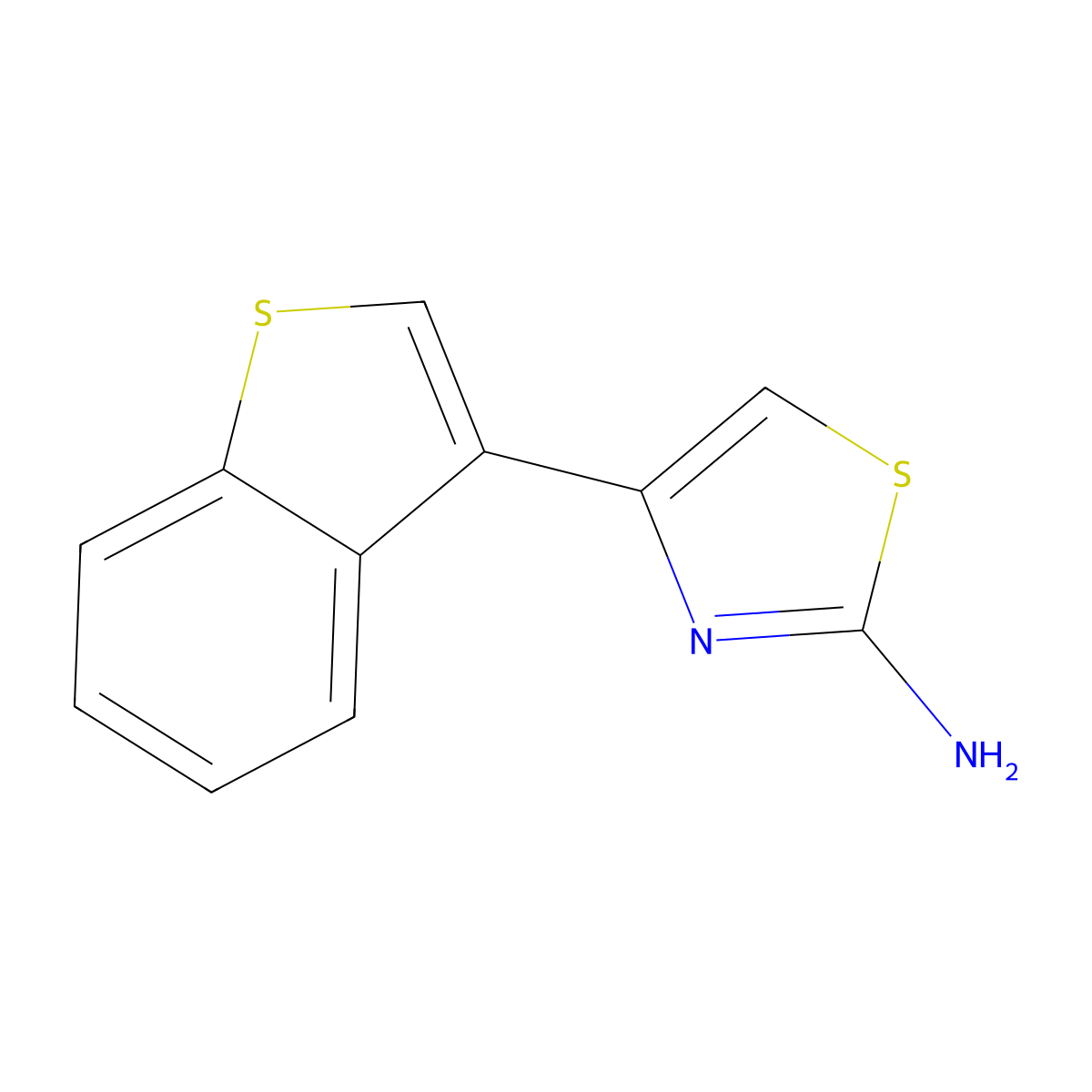 4-(Benzo[b]thiophen-3-yl)thiazol-2-amine molecular structure, CAS 278781-86-5