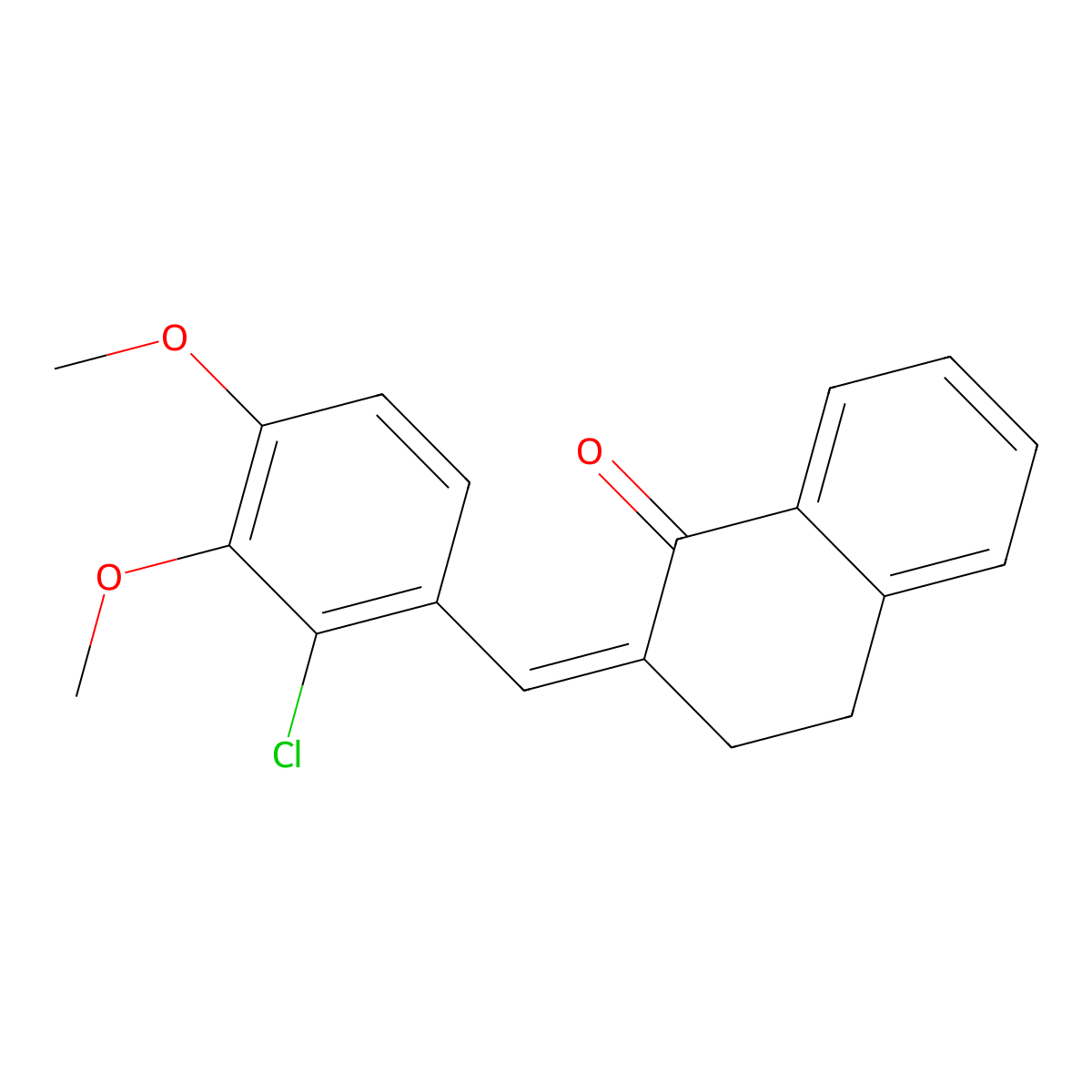2-[(2-Chloro-3,4-dimethoxyphenyl)methylene]-3,4-dihydro-1(2H)-naphthalenone molecular structure, CAS 278782-33-5