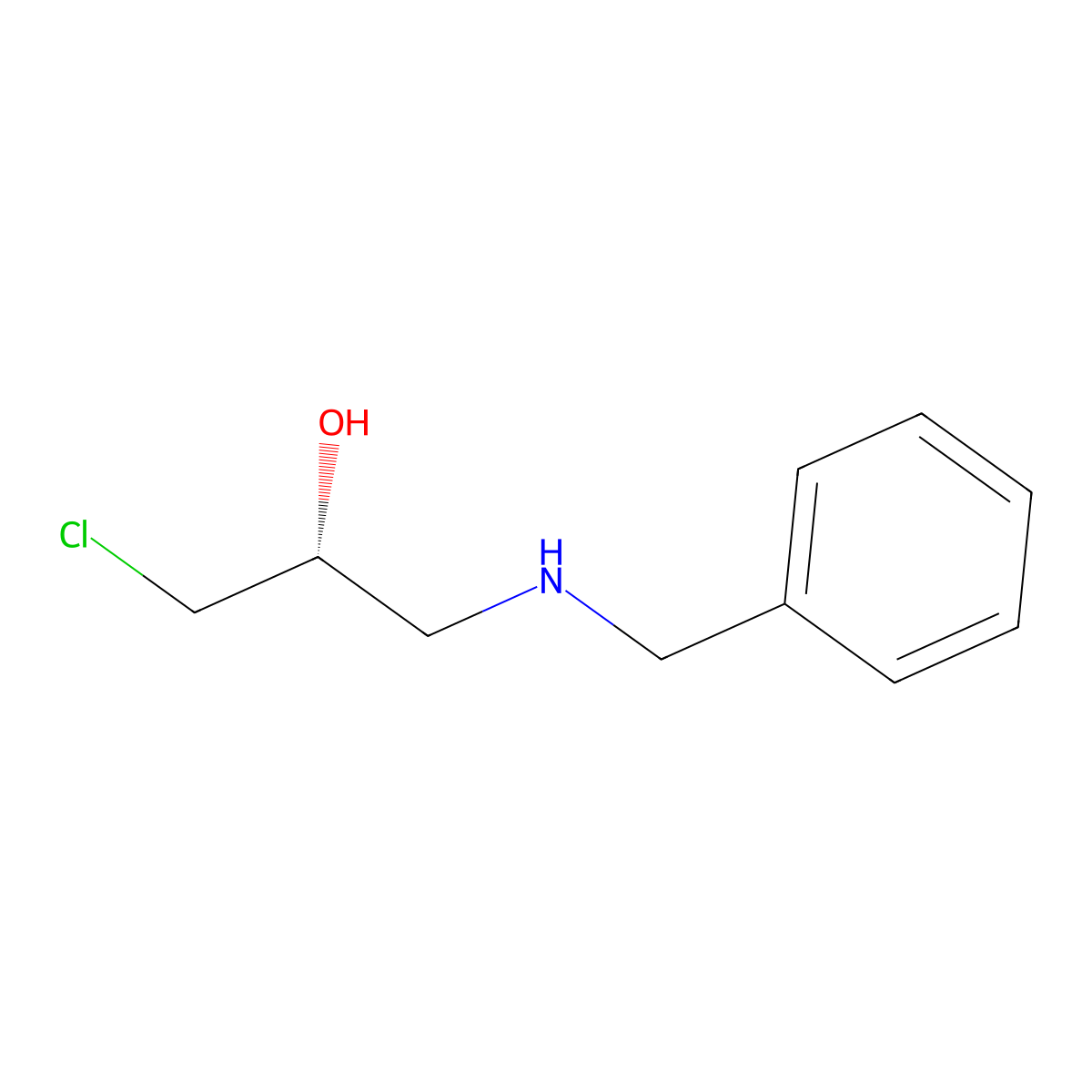 (R)-1-(benzylamino)-3-chloropropan-2-ol molecular structure, CAS 278788-93-5
