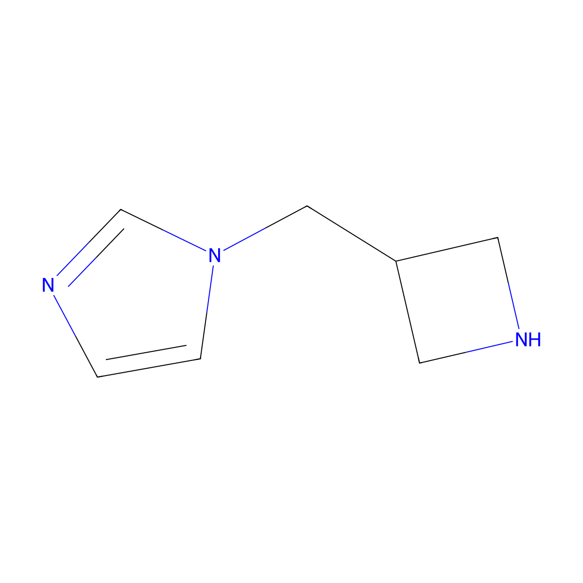 1-(Azetidin-3-ylmethyl)-1H-imidazole molecular structure, CAS 278789-05-2