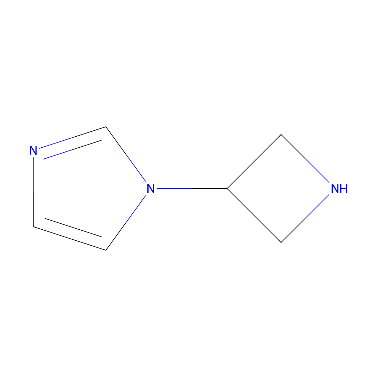 1-(azetidin-3-yl)-1H-imidazole molecular structure, CAS 278789-06-3