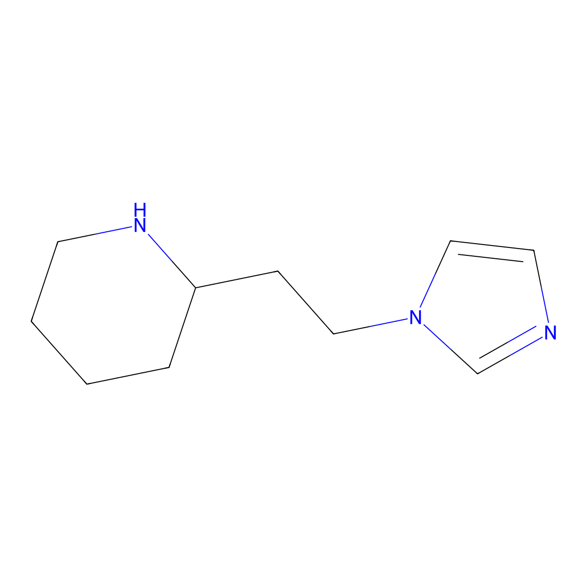 2-[2-(1H-imidazol-1-yl)ethyl]piperidine molecular structure, CAS 278789-09-6