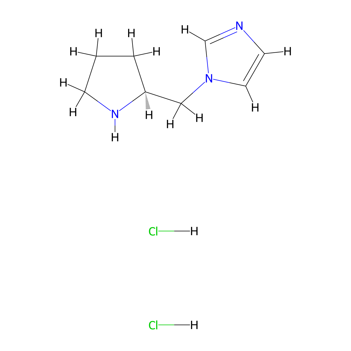 1-[(2S)-2-Pyrrolidinylmethyl]-1H-imidazole dihydrochloride molecular structure, CAS 278790-58-2