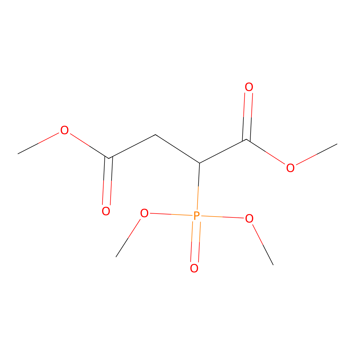 Dimethyl (dimethoxyphosphinyl)succinate molecular structure, CAS 2788-26-3