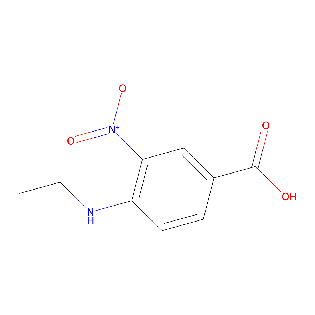 N-Ethyl-3-nitro PABA molecular structure, CAS 2788-74-1