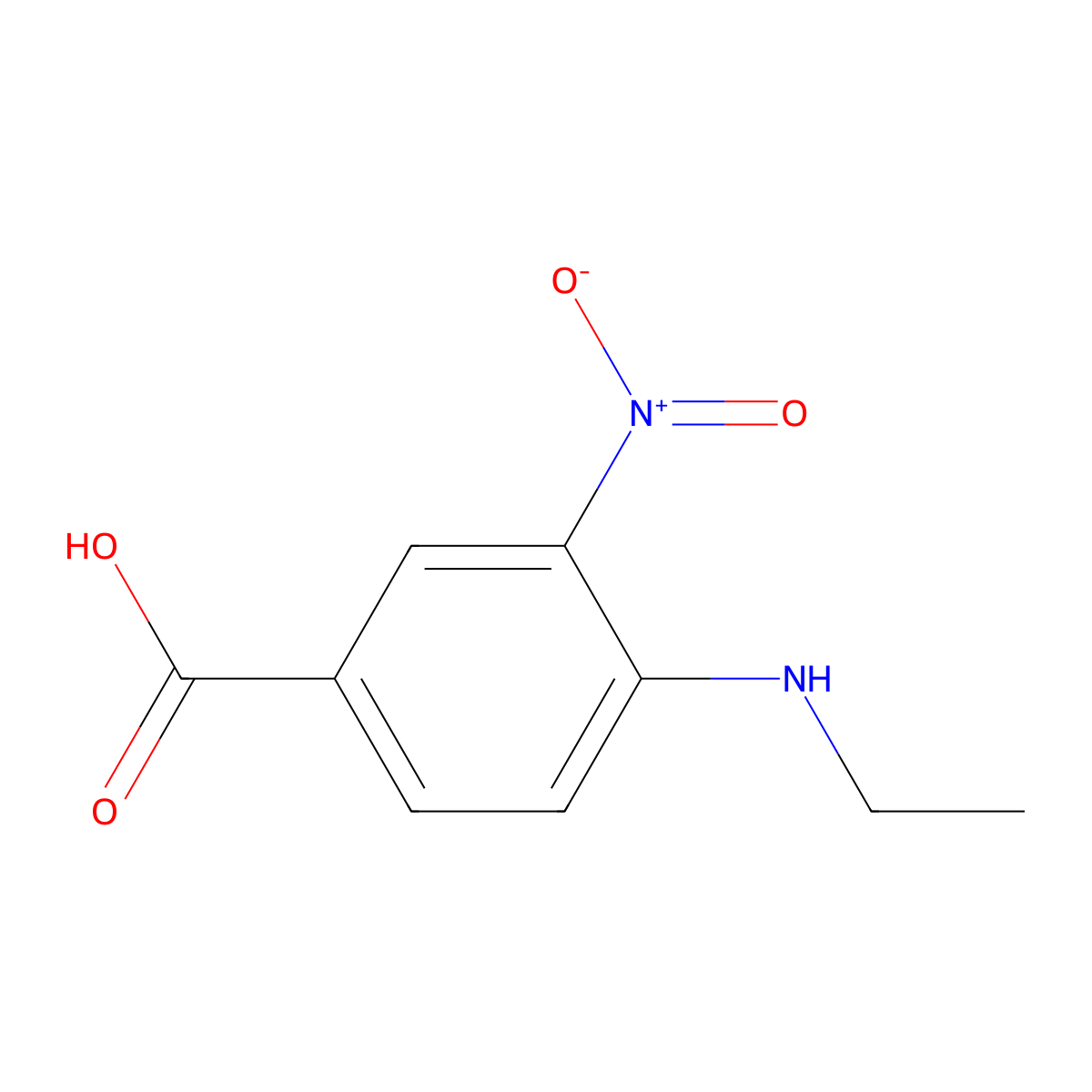 N-Ethyl-3-nitro PABA molecular structure, CAS 2788-74-1
