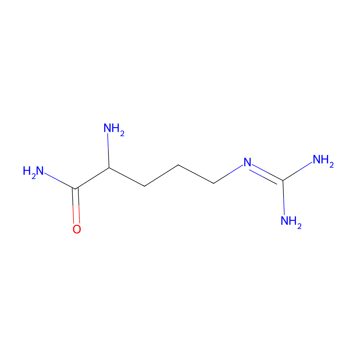 Argininamide molecular structure, CAS 2788-83-2