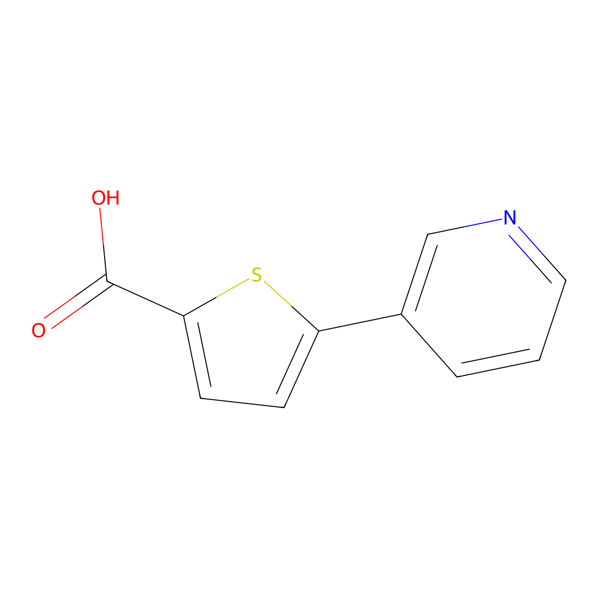 5-pyridin-3-ylthiophene-2-carboxylic Acid molecular structure, CAS 278803-20-6