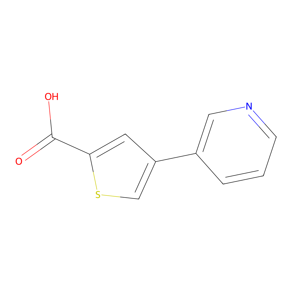 4-(Pyridin-3-yl)thiophene-2-carboxylic acid molecular structure, CAS 278803-22-8