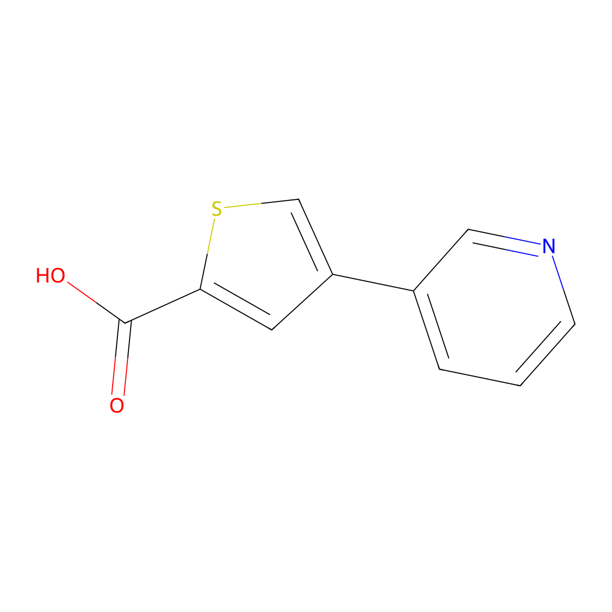 4-(Pyridin-3-yl)thiophene-2-carboxylic acid molecular structure, CAS 278803-22-8