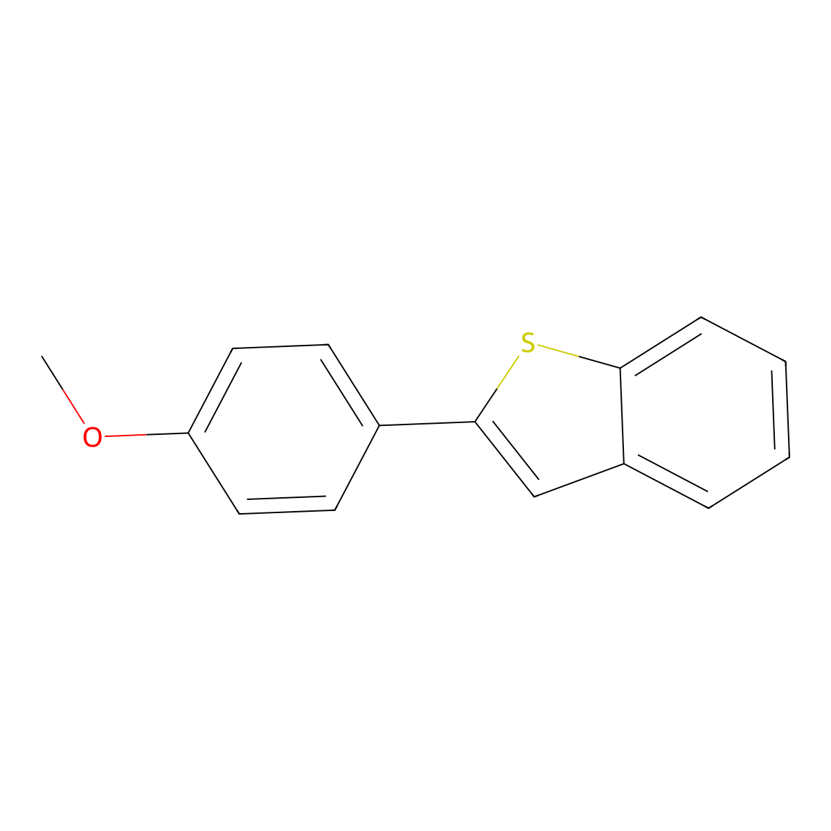 2-(4-Methoxyphenyl)benzothiophene molecular structure, CAS 27884-09-9